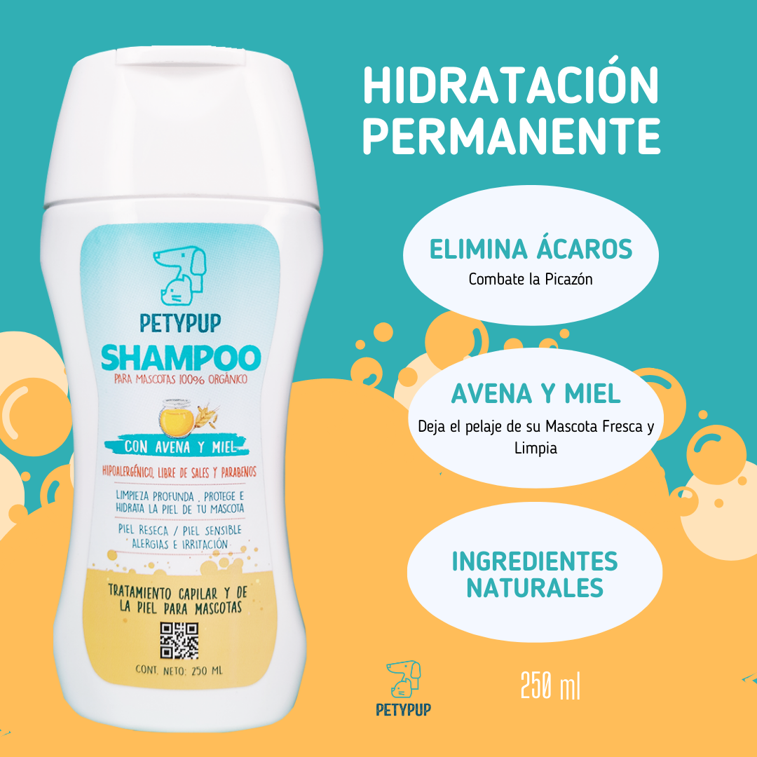 Espuma limpiadora y desinfectante para patas de perros y gatos + Shampoo PetyPup Para Perros - Alivia la Picazón y la Resequedad a base De Avena Y Miel 🧴🍯🐶